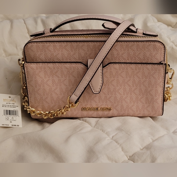 NWT - MICHAEL KORS JET SET MEDIUM DOUBLE ZIP CROSSBODY - Picture 5 of 6